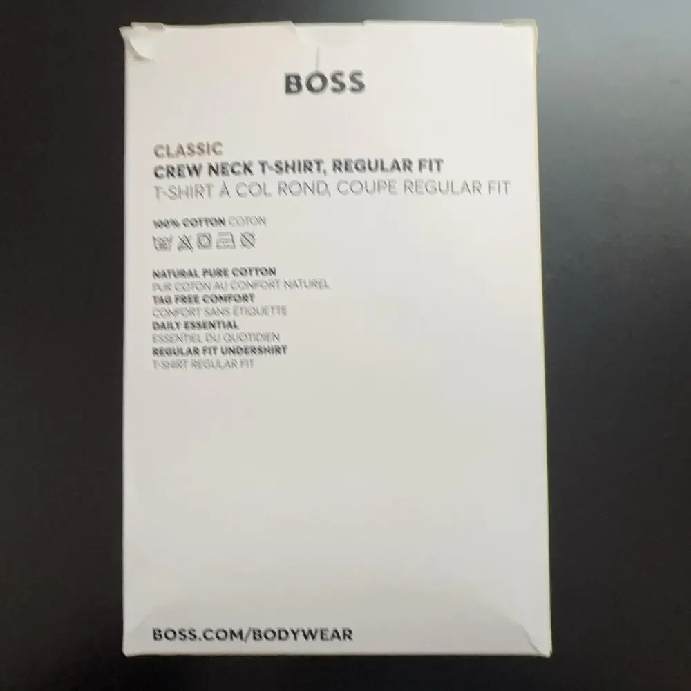 Boss Shirt Mens Medium Blue 3 Pack Crew Neck Regular Fit Cotton Undershirt Tee
